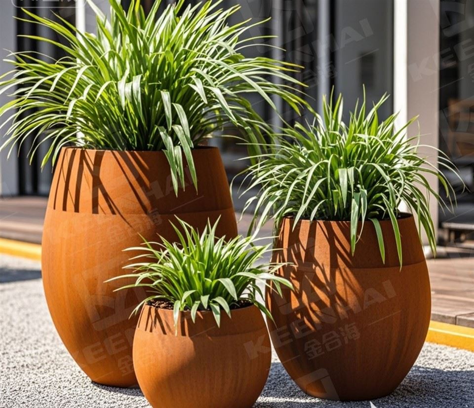 Weather-resistant Steel Custom Flower Pots high quality